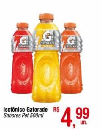 Fort Atacadista Isotônico Gatorade Sabores Pet 500ml oferta