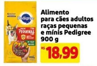 Extra Supermercado Alimento para cães adultos raças pequenas e mínis Pedigree 900 g oferta