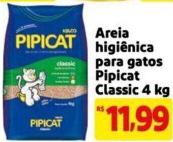 Extra Supermercado Areia higiênica para gatos Pipicat Classic 4 kg oferta