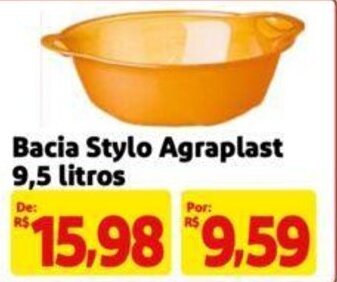 Bacia Stylo Agraplast 9,5 litros
