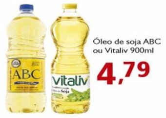 Supermercados ABC Óleo de soja ABC ou Vitaliv 900ml oferta