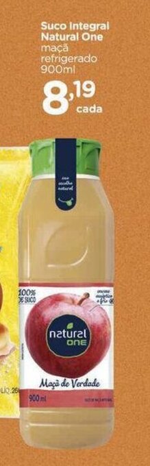 Carrefour Suco Integral Natural One maçã refrigerado 900ml oferta