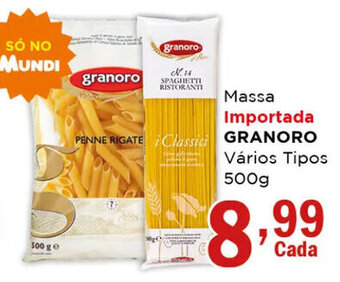 Supermercados Mundial Massa Importada GRANORO Vários Tipos 500g oferta
