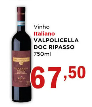 Supermercados Mundial Vinho Italiano VALPOLICELLA DOC RIPASSO 750ml oferta