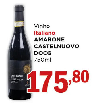 Supermercados Mundial Vinho Italiano AMARONE CASTELNUOVO DOCG 750ml oferta