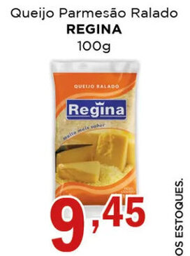 Supermercados Mundial Queijo Parmesão Ralado REGINA 100g oferta
