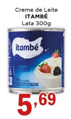 Supermercados Mundial Creme de Leite ITAMBÉ Lata 300g oferta