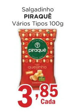 Supermercados Mundial Salgadinho PIRAQUÊ Vários Tipos 100g oferta