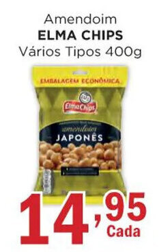 Supermercados Mundial Amendoim ELMA CHIPS Vários Tipos 400g oferta