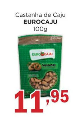 Supermercados Mundial Castanha de Caju EUROCAJU 100g oferta