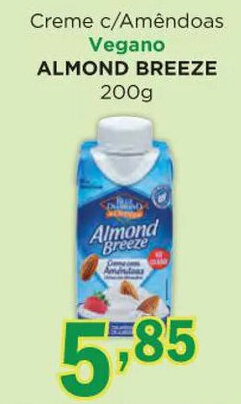 Creme c/Amêndoas Vegano ALMOND BREEZE 200g