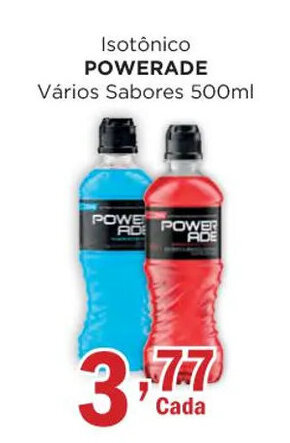 Supermercados Mundial Isotônico POWERADE Vários Sabores 500ml oferta