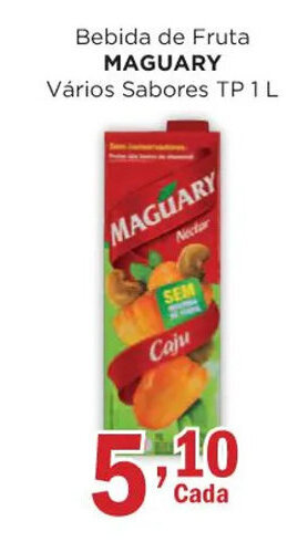 Supermercados Mundial Bebida de Fruta MAGUARY Vários Sabores TP 1 L oferta