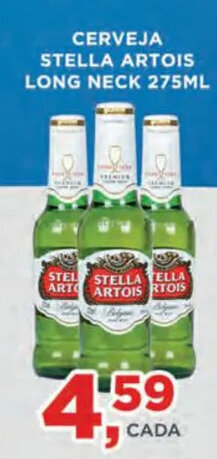 Supermercados Mundial CERVEJA STELLA ARTOIS LONG NECK 275ML oferta