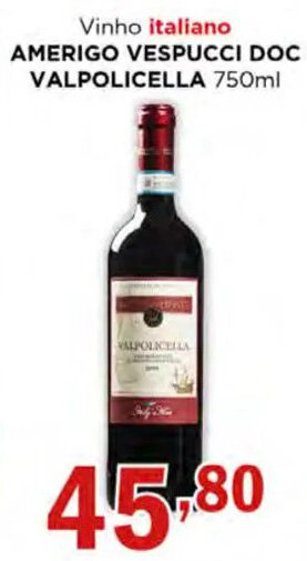 Supermercados Mundial Vinho Italiano AMERIGO VESPUCCI DOC VALPOLICELLA 750ml oferta