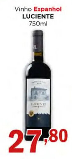 Supermercados Mundial Vinho Espanhol LUCIENTE 750ml oferta