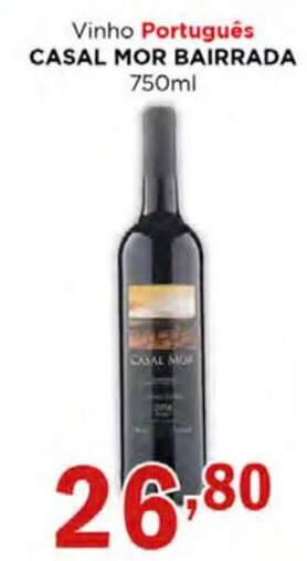 Supermercados Mundial Vinho Português CASAL MOR BAIRRADA 750ml oferta