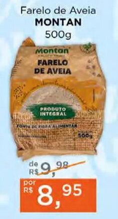 Supermercados Mundial Farelo de Aveia MONTAN 500g oferta