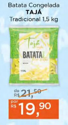 Batata Congelada TAJÁ Tradicional 1,5 kg