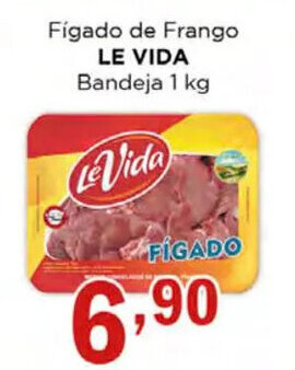 Supermercados Mundial Fígado de Frango LE VIDA Bandeja 1 kg oferta