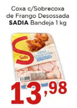 Supermercados Mundial Coxa c/Sobrecoxa de Frango Desossada SADIA Bandeja 1 kg oferta