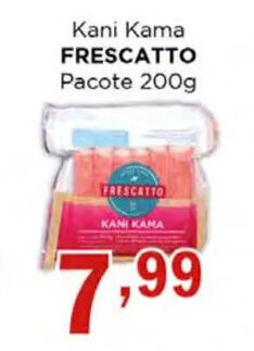 Supermercados Mundial Kani Kama FRESCATTO Pacote 200g oferta