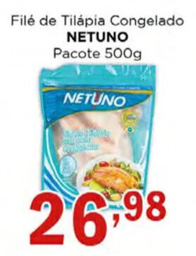 Supermercados Mundial Filé de Tilápia Congelado NETUNO Pacote 500g oferta