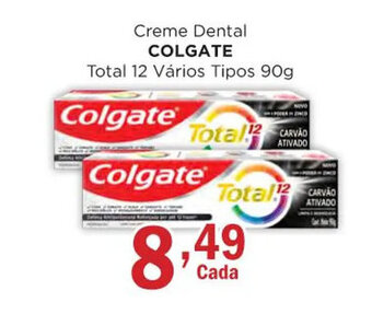 Supermercados Mundial Creme Dental Colgate Total 12 Vários Tipos 90g oferta