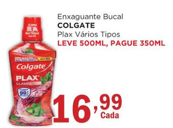 Supermercados Mundial Enxaguante Bucal COLGATE Plax Vários Tipos oferta