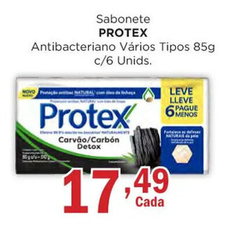 Supermercados Mundial Sabonete PROTEX Antibacteriano Vários Tipos 85g c/6 Unids. oferta