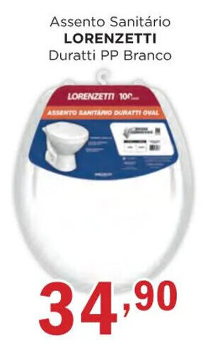 Assento Sanitário LORENZETTI Duratti PP Branco