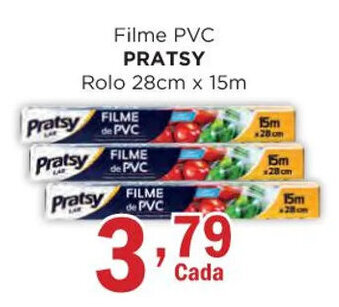 Supermercados Mundial Filme PVC PRATSY Rolo 28cm x 15m oferta