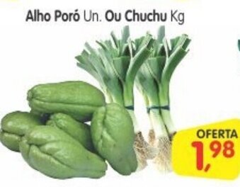 Cercadão Alho Poro un. ou Chuchu 1kg oferta