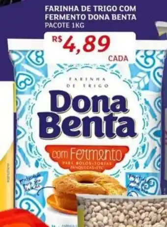 Assaí Atacadista FARINHA DE TRIGO COM FERMENTO DONA BENTA PACOTE 1KG oferta