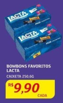 Assaí Atacadista BOMBONS FAVORITOS LACTA CAIXETA 250,6G oferta