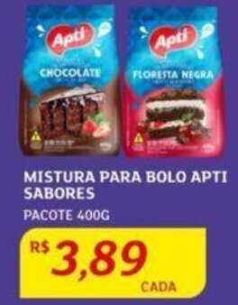 Assaí Atacadista MISTURA PARA BOLO APTI SABORES PACOTE 400G oferta