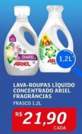 LAVA-ROUPAS LÍQUIDO CONCENTRADO ARIEL FRAGRÂNCIAS FRASCO 1,2L