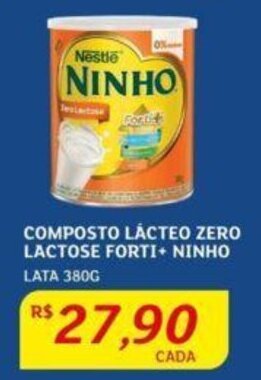Assaí Atacadista COMPOSTO LÁCTEO ZERO LACTOSE FORTI+ NINHO LATA 380G oferta