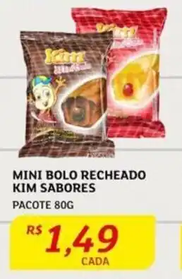 Assaí Atacadista MINI BOLO RECHEADO KIM SABORES PACOTE 80G oferta