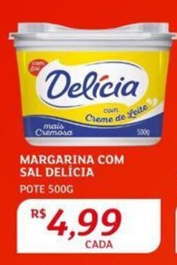 Assaí Atacadista MARGARINA COM SAL DELICIA POTE 500G oferta