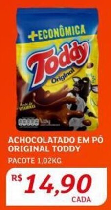 Assaí Atacadista ACHOCOLATADO EM PÓ ORIGINAL TODDY PACOTE 1,02KG oferta