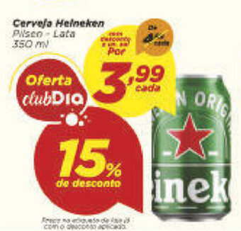 Dia Cerveja Heineken 350ml oferta
