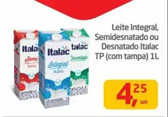 Tenda Atacado Leite integral, semidesnatado ou desnatado italac tp (com tampa) 1l oferta