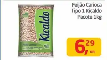Tenda Atacado Feijão-carioca tipo 1 kicaldo pacote 1kg.. oferta