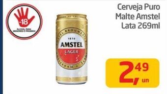 Tenda Atacado Cerveja puro malte amstel lata 269ml oferta