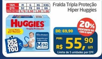 Tenda Atacado Fralda tripla proteção hiper huggies oferta