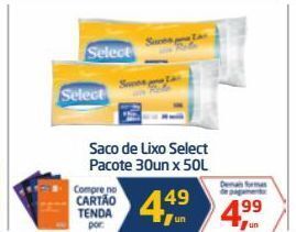Tenda Atacado Saco de lixo select pacote 30un x 50l oferta