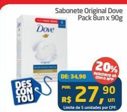 Tenda Atacado Sabonete original dove pack 8un x 90g oferta