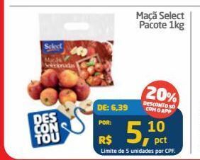 Tenda Atacado Maçã select pacote 1kg oferta