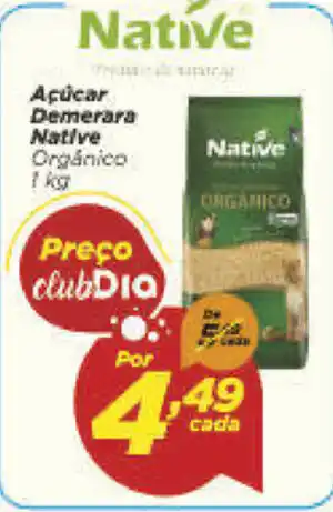 Dia Acucar Demerara Native 1kg oferta